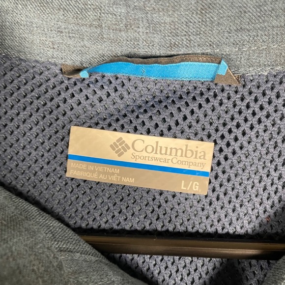 Columbia Omni-Wick Mens Blue Grey Long Sleeve Hiking Fishing Shirt Large Casual - Picture 5 of 9